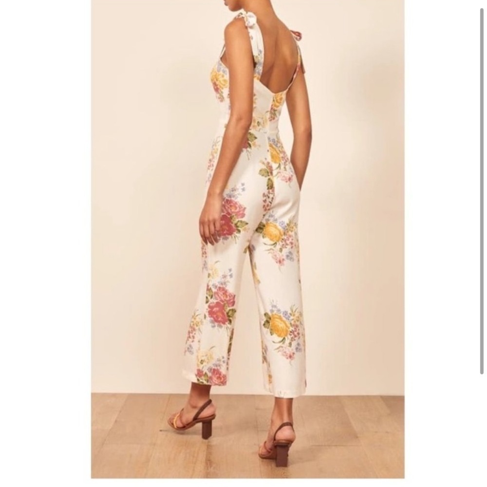 Reformation Fay Sleeveless Tie Shoulder Jumpsuit